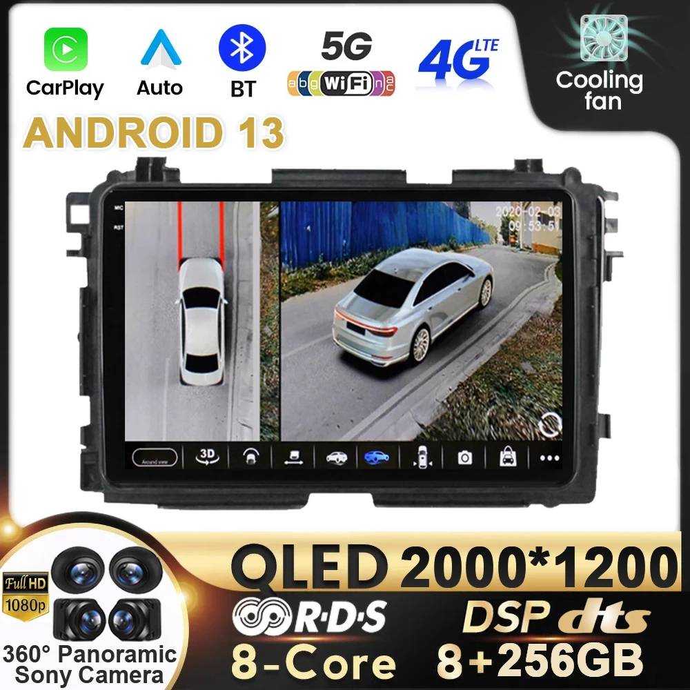 

Android 13 Car Radio 2Din GPS Bluetooth Multimedia Player For Honda HR-V HRV XRV Vezel 2013-2019 Dual Cameras 360Camera Carplay