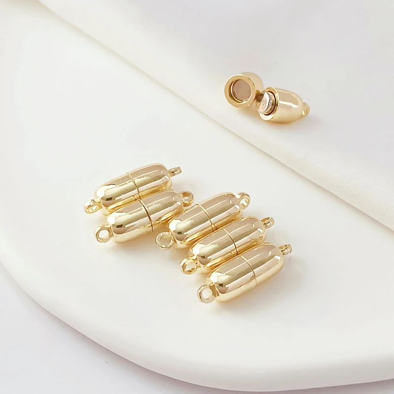 3 Pieces New 14K Copper Clad Gold Cylindrical Magnet Connection Buckle Handmade DIY Bracelet Necklace Accessories Materials
3 Pieces New 14K Copper Clad Gold Cylindrical Magnet Connection Buckle Handmade DIY Bracelet Necklace Accessories Materials