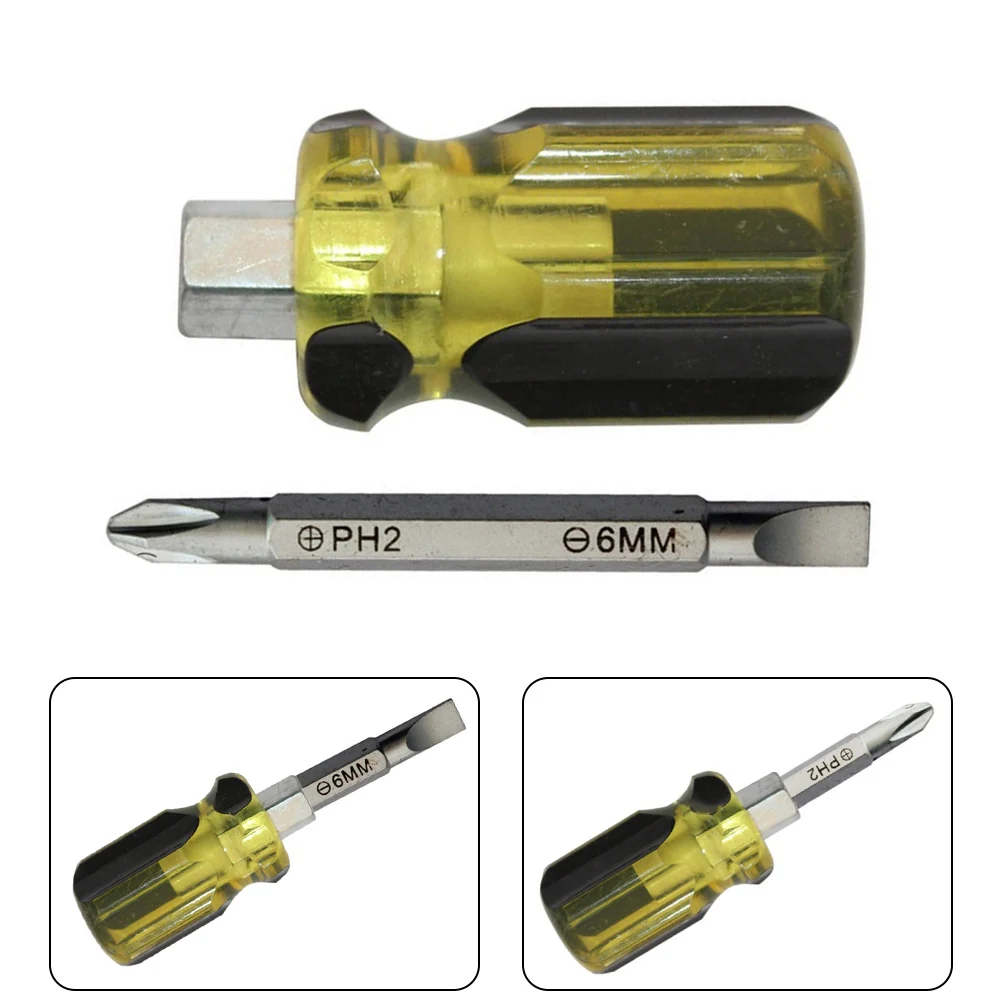 Short Slotted Cross ScrewDriver Impact Double Head PH2 SL6 Dual Interchangeable Electric Tools 70mm Bit Nutdrivers Hand Tools
Short Slotted Cross ScrewDriver Impact Double Head PH2 SL6 Dual Interchangeable Electric Tools 70mm Bit Nutdrivers Hand Tools