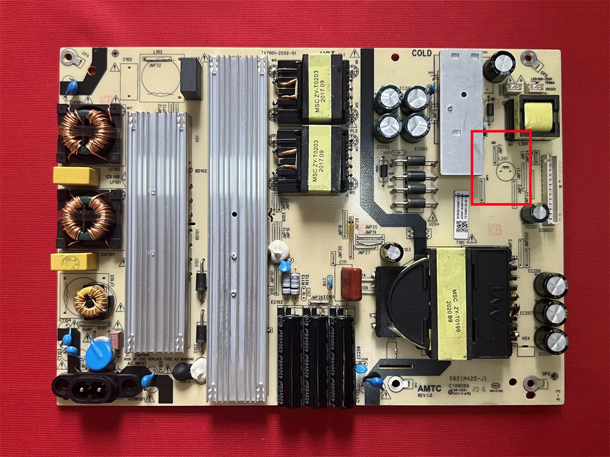 

Original TV7001-ZC02-01 E021M425-J1 E021M425J1 E021M425 Power Supply Board for E4FAA75R WR75UT4210 100044717