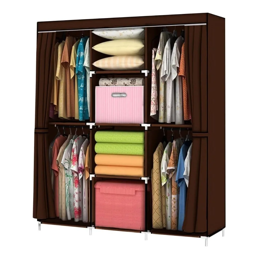 

Portable Closet Wardrobe Free Shipping 50 X 17.7 X 66 Inches ‎Collapsible Wardrobe Organizer