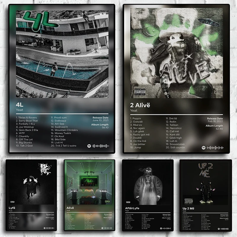 Pop Rap Music Album Cover Artist Yeat Poster Aesthetic Rapper Hip Hop Rock UP Me After Lyfe Alive Canvas Home Room Wall Decor
Pop Rap Music Album Cover Artist Yeat Poster Aesthetic Rapper Hip Hop Rock UP Me After Lyfe Alive Canvas Home Room Wall Decor