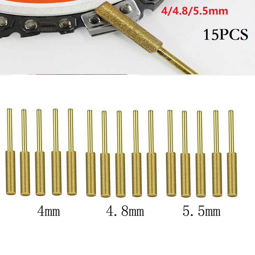 15pcs 4/4.8/5.5mm Diamond Coated Cylindrical Burr Chainsaw Sharpener Stone File Chain Saw Sharpening Carving Grinding Tools
15pcs 4/4.8/5.5mm Diamond Coated Cylindrical Burr Chainsaw Sharpener Stone File Chain Saw Sharpening Carving Grinding Tools