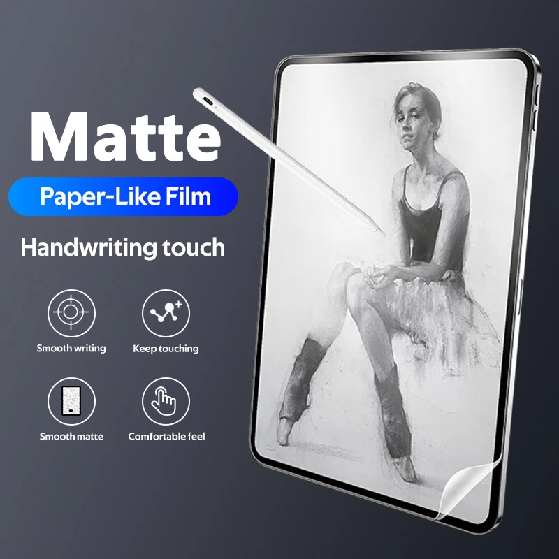 Matte PET Like Paper Screen Protector For iPad Mini 6 5 Air 4 3 2 1 For iPad 10.2 9 8 7 generation Pro11 2021 9.7 2018 2019 Film
Matte PET Like Paper Screen Protector For iPad Mini 6 5 Air 4 3 2 1 For iPad 10.2 9 8 7 generation Pro11 2021 9.7 2018 2019 Film