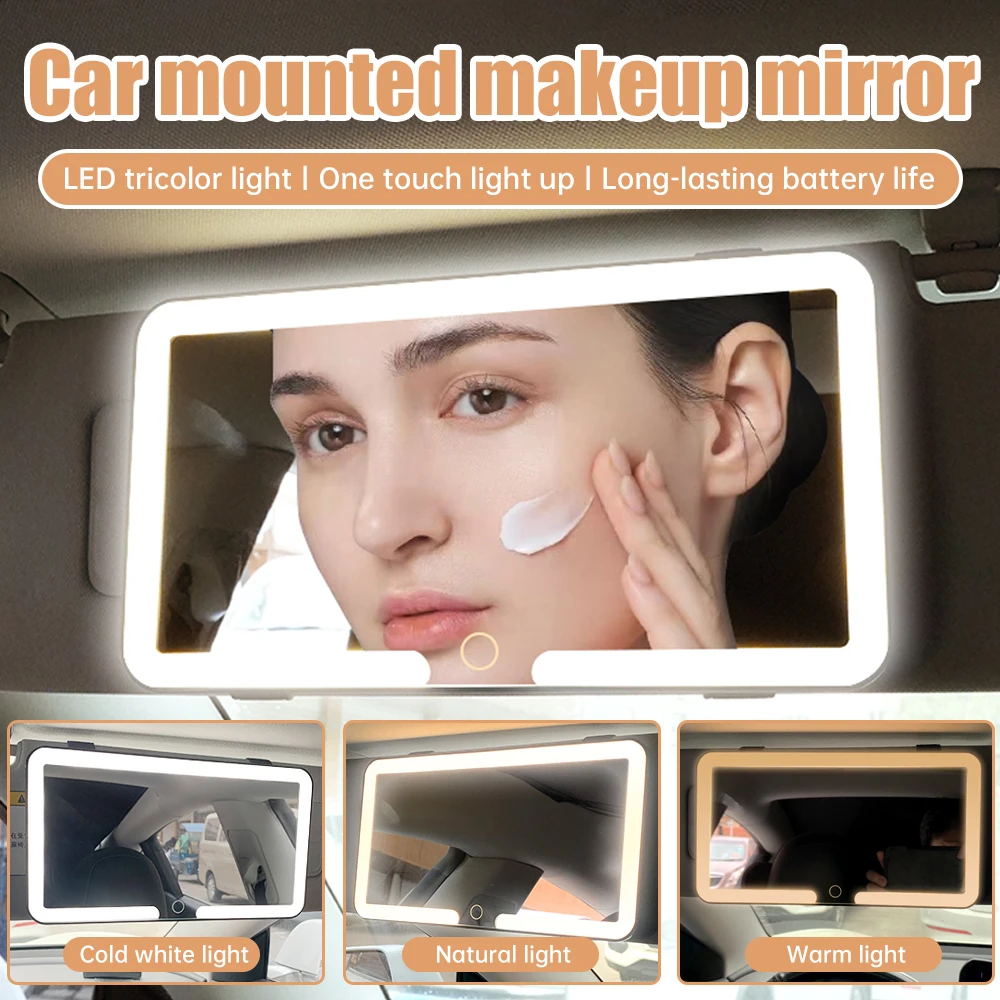 Car LED Mirror Vanity – HD Rechargeable Sun Visor for Women Car LED Mirror Vanity – HD Rechargeable Sun Visor for Women
