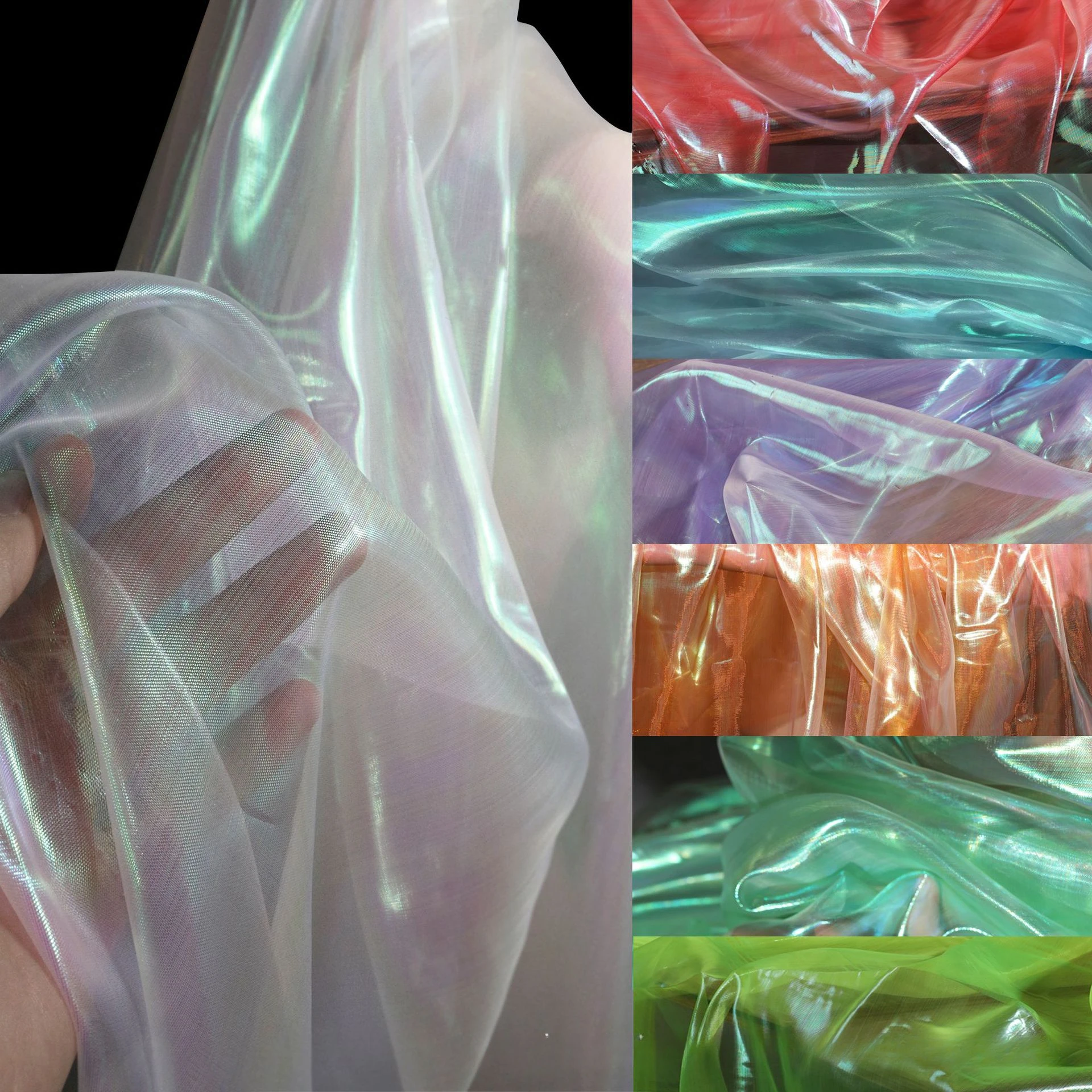 Illusory Color Organza Seven Colors Transparent Mesh Gauze Photograph Background Wallfabric Wedding Dress Runway Clothing Fabric
Illusory Color Organza Seven Colors Transparent Mesh Gauze Photograph Background Wallfabric Wedding Dress Runway Clothing Fabric