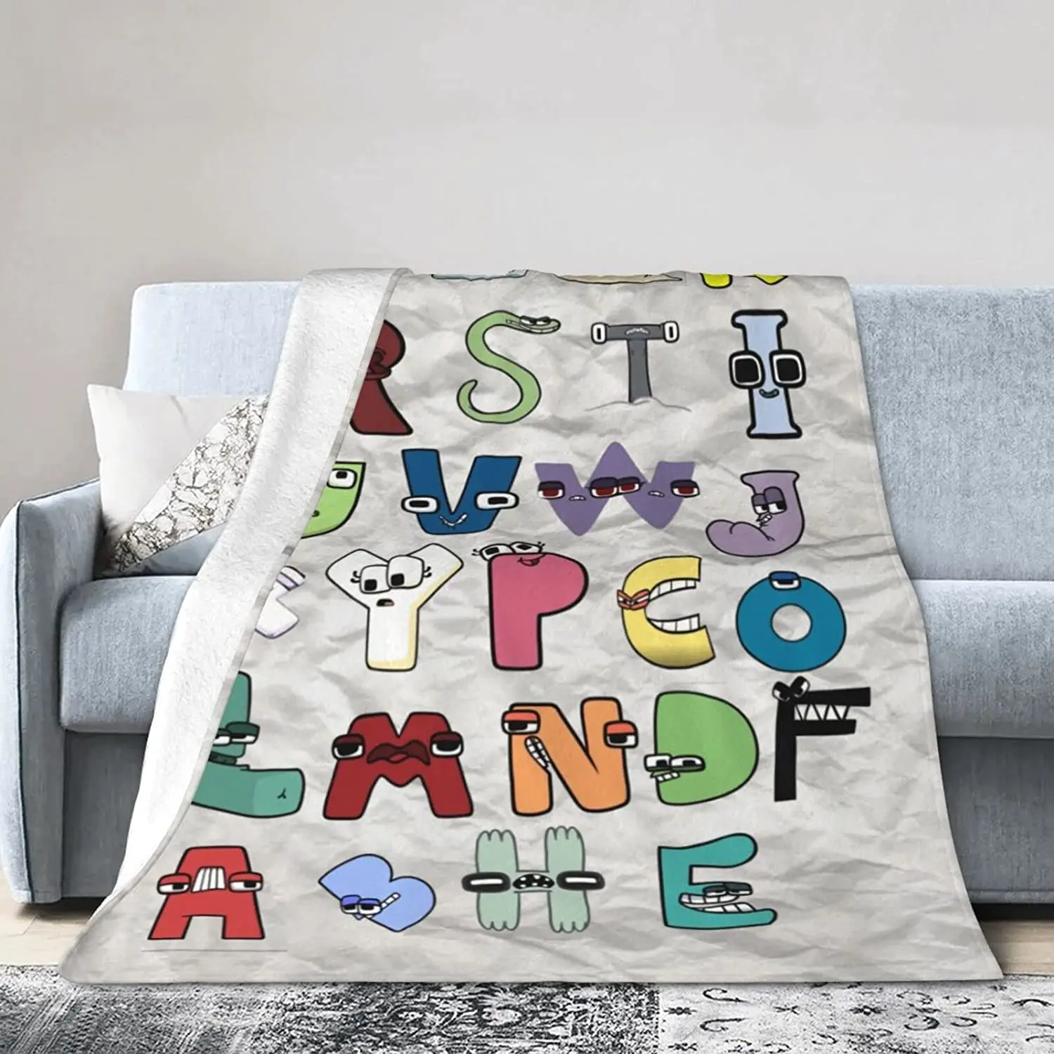 Alphabet Lore Flannel Throw Blanket Anime Cartoon Super Soft Micro Suitable for Sofa Living Room Throws All Season Lightweight
Alphabet Lore Flannel Throw Blanket Anime Cartoon Super Soft Micro Suitable for Sofa Living Room Throws All Season Lightweight