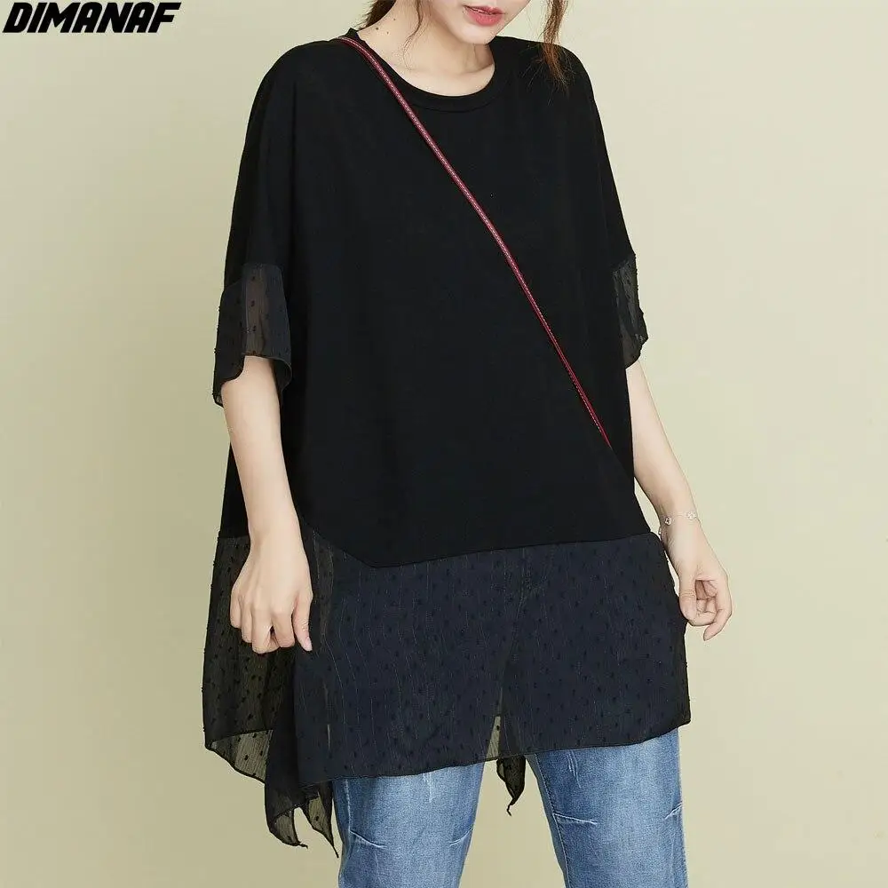DIMANAF Plus Size Women Blouse T-Shirt Summer Patchwork Oversize O-Neck Loose Short Sleeve Casual Lady Tops Tees Black
DIMANAF Plus Size Women Blouse T-Shirt Summer Patchwork Oversize O-Neck Loose Short Sleeve Casual Lady Tops Tees Black
