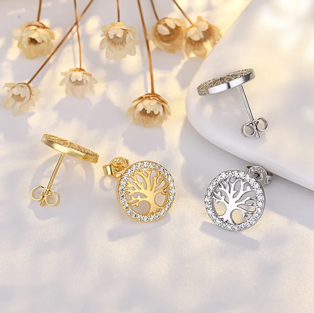 Bijoux en argent regardé 925 pour femmes, boucles d'oreilles minuscules en cristal clair CZ, mode mignonne, cadeau pour filles, adolescentes, dames 2