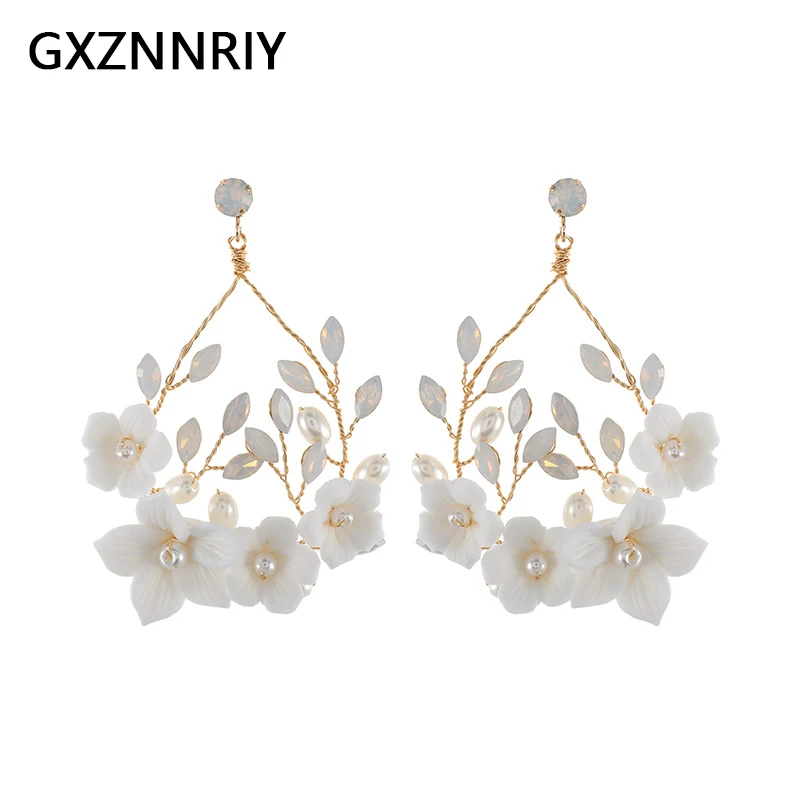 Handmade Ceramic Flower Earrings for Women Accessories Pearl Crystal Bridal Wedding Drop Earring Bride Party Jewelry Gifts
Handmade Ceramic Flower Earrings for Women Accessories Pearl Crystal Bridal Wedding Drop Earring Bride Party Jewelry Gifts