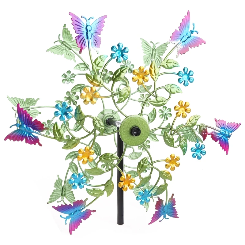 Large for butterfly garden Wind Spinner Metal Stakes Flower Windmill Iron Handcr
Large for butterfly garden Wind Spinner Metal Stakes Flower Windmill Iron Handcr