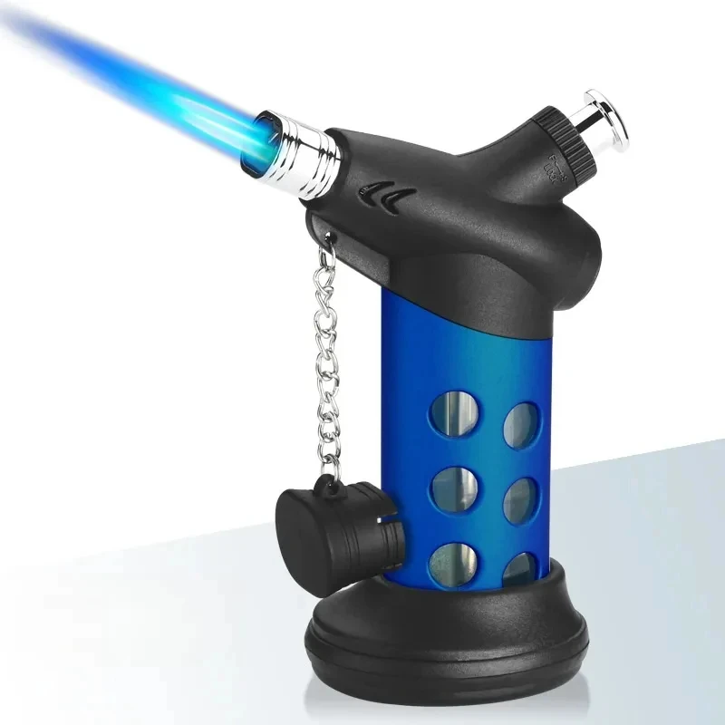 Hot Metal Double Blue Flame Torch Spray Gun Butane Gas Lighter Outdoor BBQ Kitchen Cigar Lighters Portable Smoking Accessories
Hot Metal Double Blue Flame Torch Spray Gun Butane Gas Lighter Outdoor BBQ Kitchen Cigar Lighters Portable Smoking Accessories