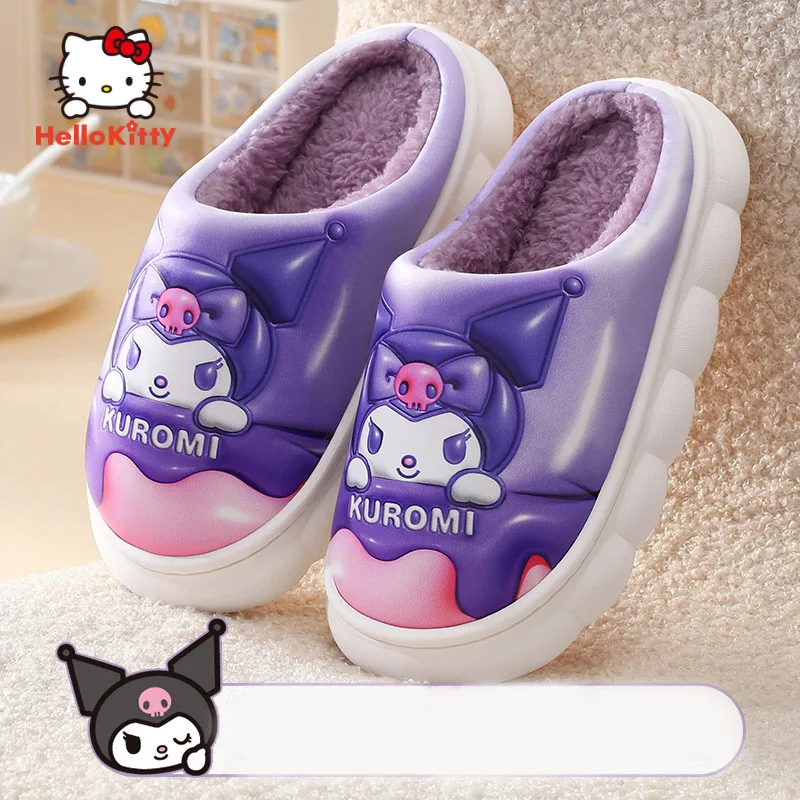 Kawaii Sanrio Kids Plush Slippers Hellokitty Kuromi Cartoon Anime Cotton Shoes Autumn Winter Anti Slip Waterproof Soft Warm Girl
Kawaii Sanrio Kids Plush Slippers Hellokitty Kuromi Cartoon Anime Cotton Shoes Autumn Winter Anti Slip Waterproof Soft Warm Girl