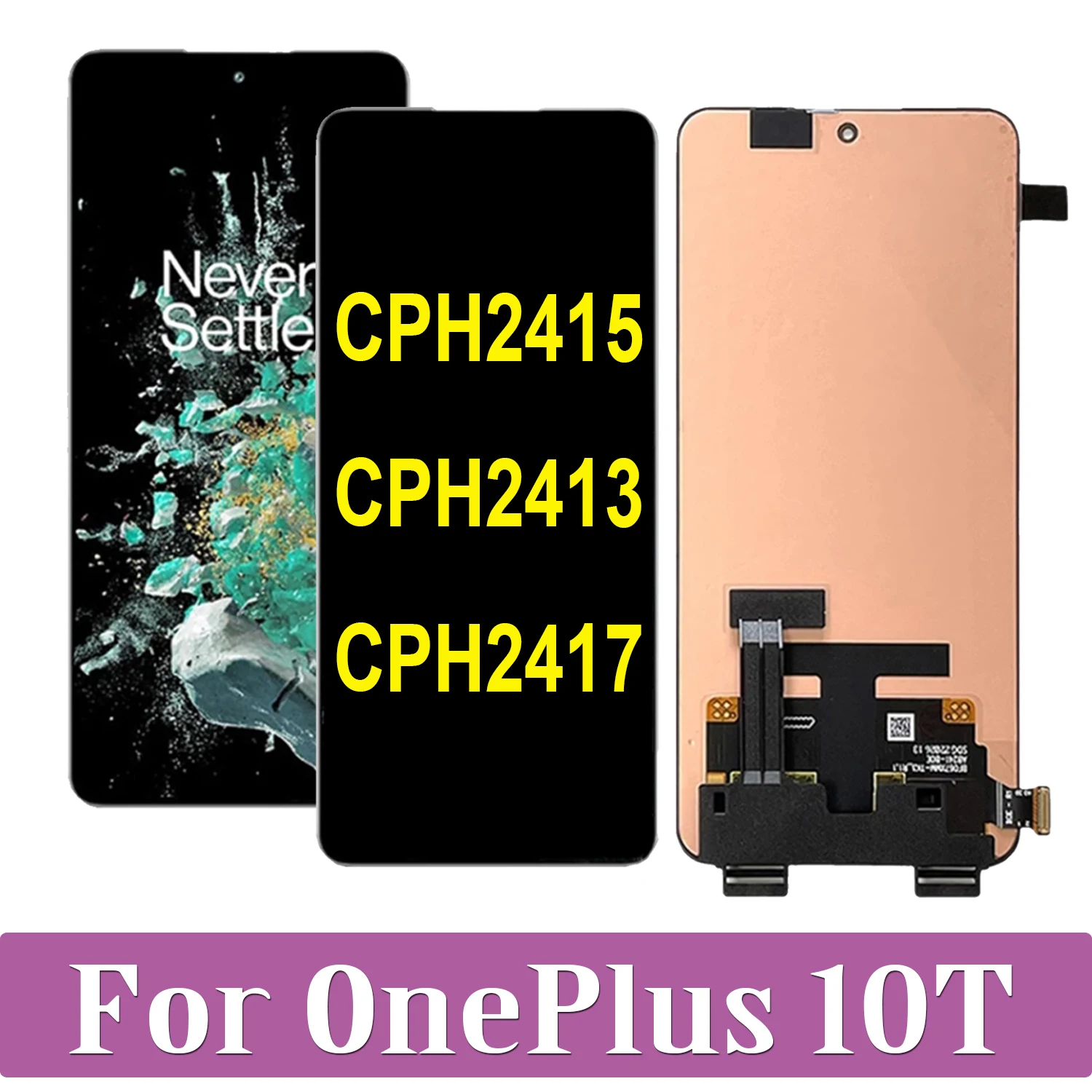 

6.7'' AMOLED Original For Oneplus 10T CPH2415 CPH2413 CPH2417 LCD Display Touch Screen Replacement Digitizer Assembly