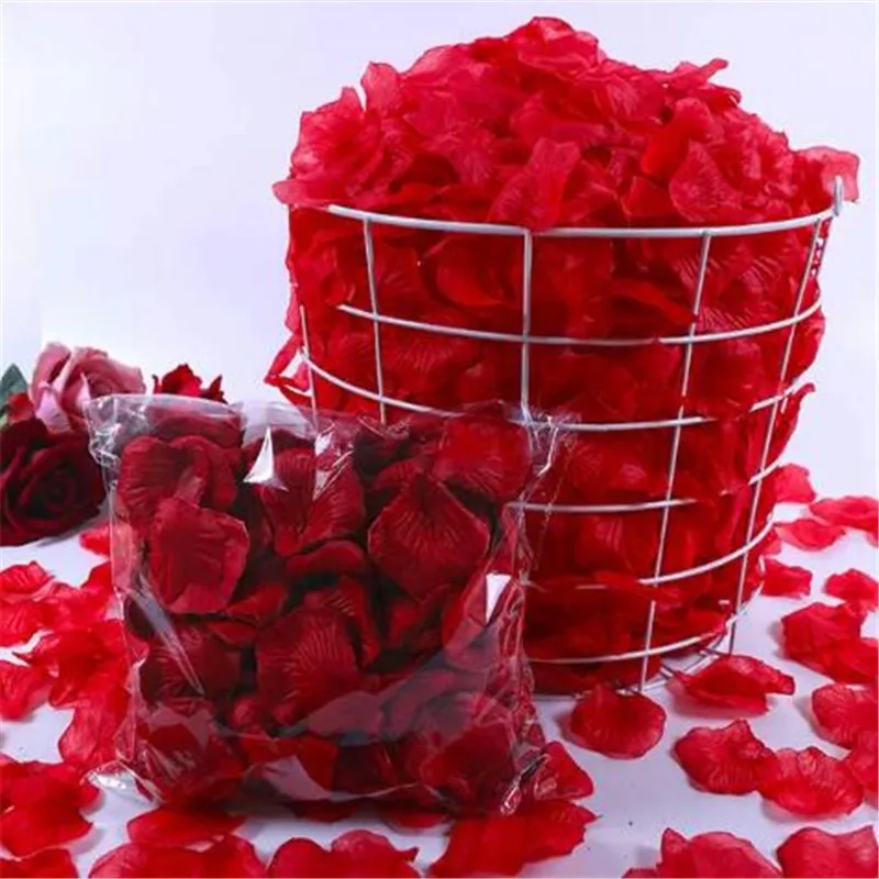 

500Pcs/Lot 5*5cm Silk Rose Petals Gold Red 12 Colors Wedding Petale De Rose Mariage Romantic Artificial Rose Flower Petals
