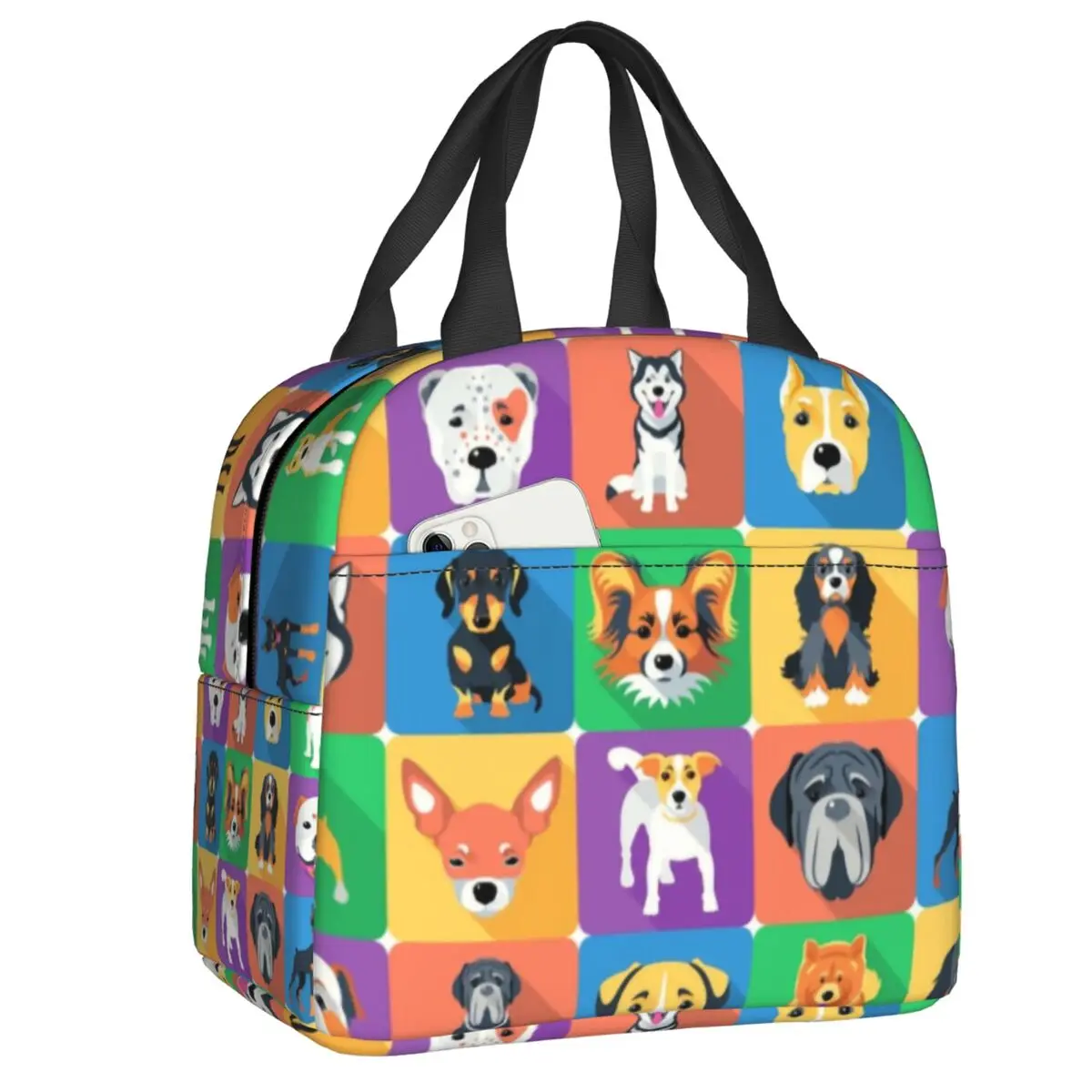 Custom Dogs Patttern Lunch Bag Women Cooler Warm Insulated Lunch Boxes for Kids School
Custom Dogs Patttern Lunch Bag Women Cooler Warm Insulated Lunch Boxes for Kids School