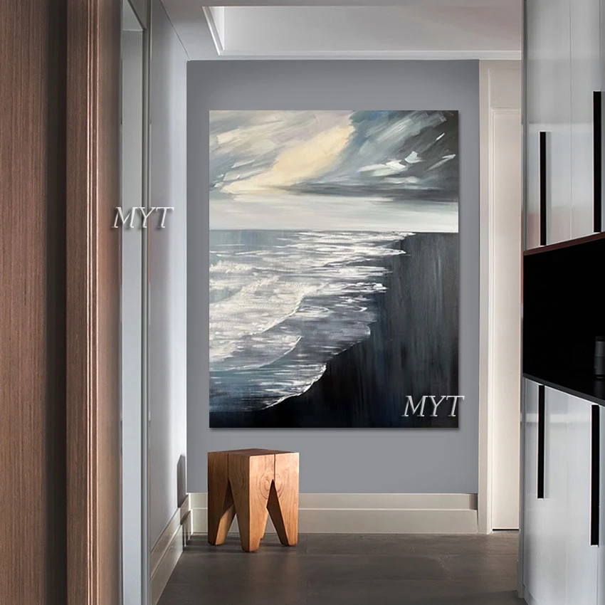 

Seascapes Oil Painting Frameless Natural Scenery Wall Picture Art Crafts Handmade Paintings Canvas Design Abstract Artwork