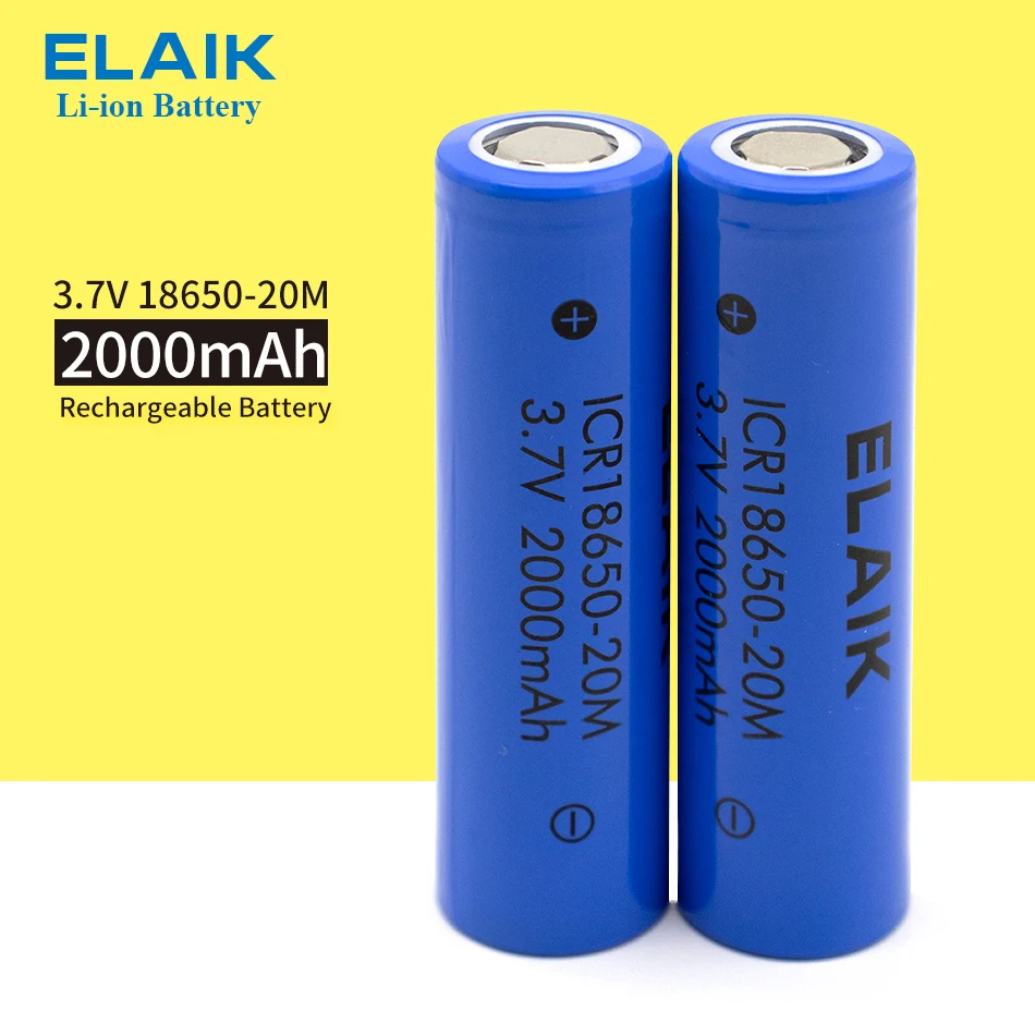 1-5pcs ICR18650 3.6V 2000mAh rechargeable lithium battery stable performance Wide range of energy storage 20m-flat head
1-5pcs ICR18650 3.6V 2000mAh rechargeable lithium battery stable performance Wide range of energy storage 20m-flat head