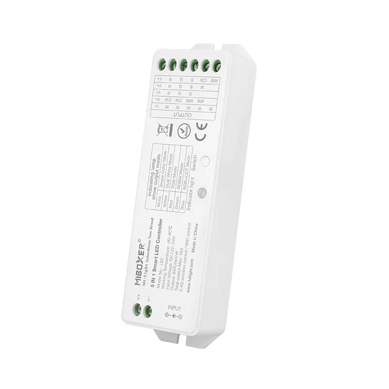 MiBoxer LS2 5 в 1 беспроводной светодиодный контроллер 12 В постоянного тока 24 15 А для