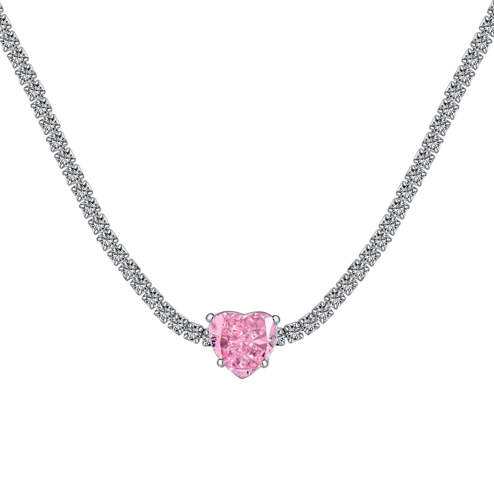S925 Sterling Silver Pink Ice Flower Cut 8a Zircon Inlaid Tennis Fantasy Barbie Necklace For Women
S925 Sterling Silver Pink Ice Flower Cut 8a Zircon Inlaid Tennis Fantasy Barbie Necklace For Women