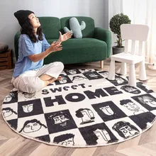 Round Cashmere Carpet Korean Japanese Style Cartoon Letter Pattern Simple Winter Soft Home Decor Floor Bedroom Mat 2022 Hot Sale
Round Cashmere Carpet Korean Japanese Style Cartoon Letter Pattern Simple Winter Soft Home Decor Floor Bedroom Mat 2022 Hot Sale