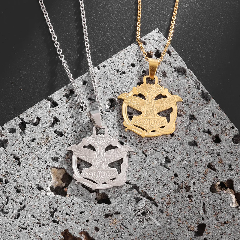 Exquisite Stainless Steel Nordic Viking Thor's Hammer Necklace Men's and Women's Jewelry Gifts
Exquisite Stainless Steel Nordic Viking Thor's Hammer Necklace Men's and Women's Jewelry Gifts