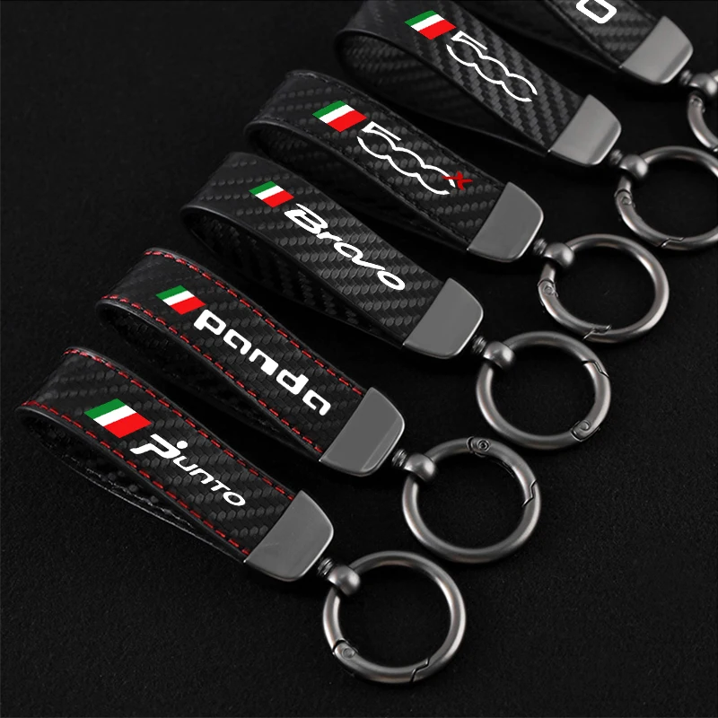 

Keychain Sport Key Ring Custom Gift With Logo For Fiat Abarth 500 500c 500x 500l punto bravo tipo bravo Car Accessorie