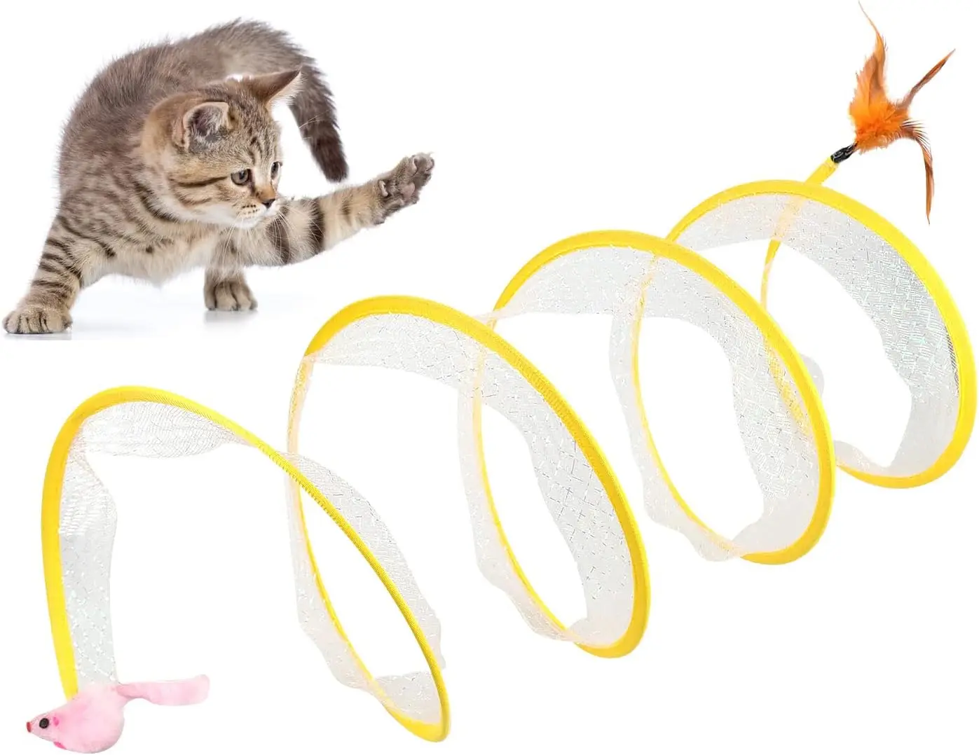 Folded Cat Tunnel S Type Cats Tunnel Spring Toy Mouse Tunnel with Balls and Crinkle Cat Outdoor Cat Toys for Kitten Cat Pets Toy
Folded Cat Tunnel S Type Cats Tunnel Spring Toy Mouse Tunnel with Balls and Crinkle Cat Outdoor Cat Toys for Kitten Cat Pets Toy