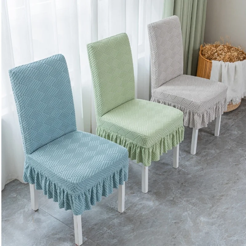 

Household Chair Covers Hotel Chair Covers All Match Stretchable Dining Chairs Backrest Covers Solid Color Seat Cushion