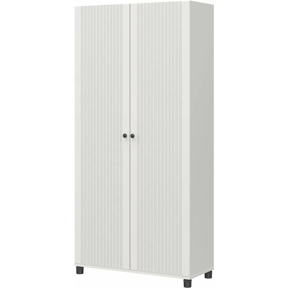 

SystemBuild Evolution Kendall 36" Wide 2 Door Storage Cabinet, Fluted White