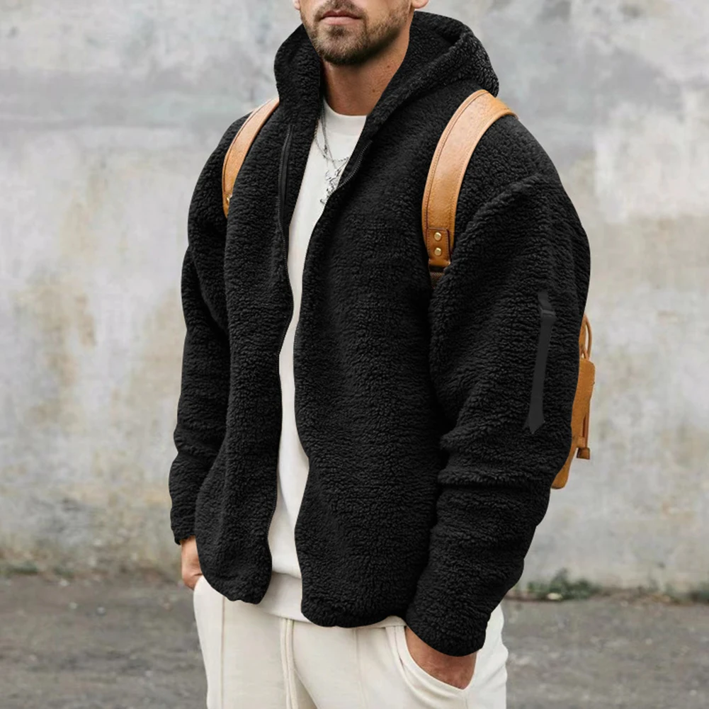 Winter Coat Jacket Outwear Solid Color Thermal Two Sided Suede Casual Fleece Work Jacket Hooded Affordable For Men
Winter Coat Jacket Outwear Solid Color Thermal Two Sided Suede Casual Fleece Work Jacket Hooded Affordable For Men
