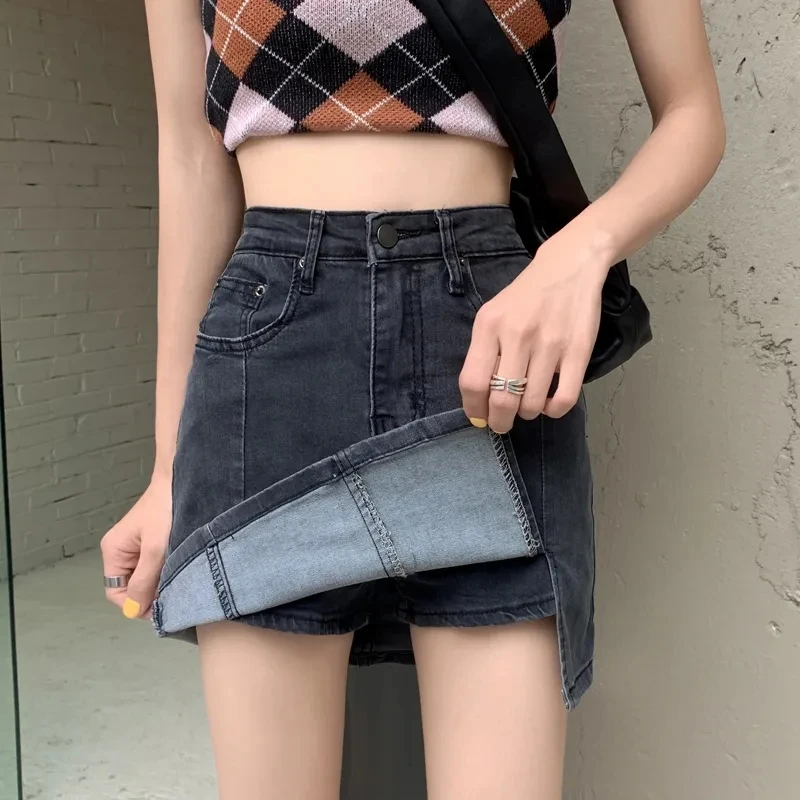 High Waist Denim Mini Skirt with Shorts Women 2023 Summer Korean Style Hip Wrap Culotte Skirts Woman Y2K A Line Skirt Streetwear
High Waist Denim Mini Skirt with Shorts Women 2023 Summer Korean Style Hip Wrap Culotte Skirts Woman Y2K A Line Skirt Streetwear