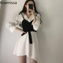 Koamissa Elegant Women Two Pieces Set White Long Sleeves Mini Short Shirt Dress Slim Solid Cami Fashion Lady Chic Korean Outfits
Koamissa Elegant Women Two Pieces Set White Long Sleeves Mini Short Shirt Dress Slim Solid Cami Fashion Lady Chic Korean Outfits