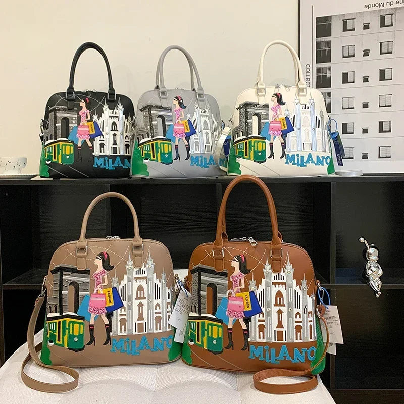 

New Fashion Cartoon Shoulder Bags for Women Luxury Brand Messenger Bag Cute Purses and Handbags Designer Satchel Large Hobos