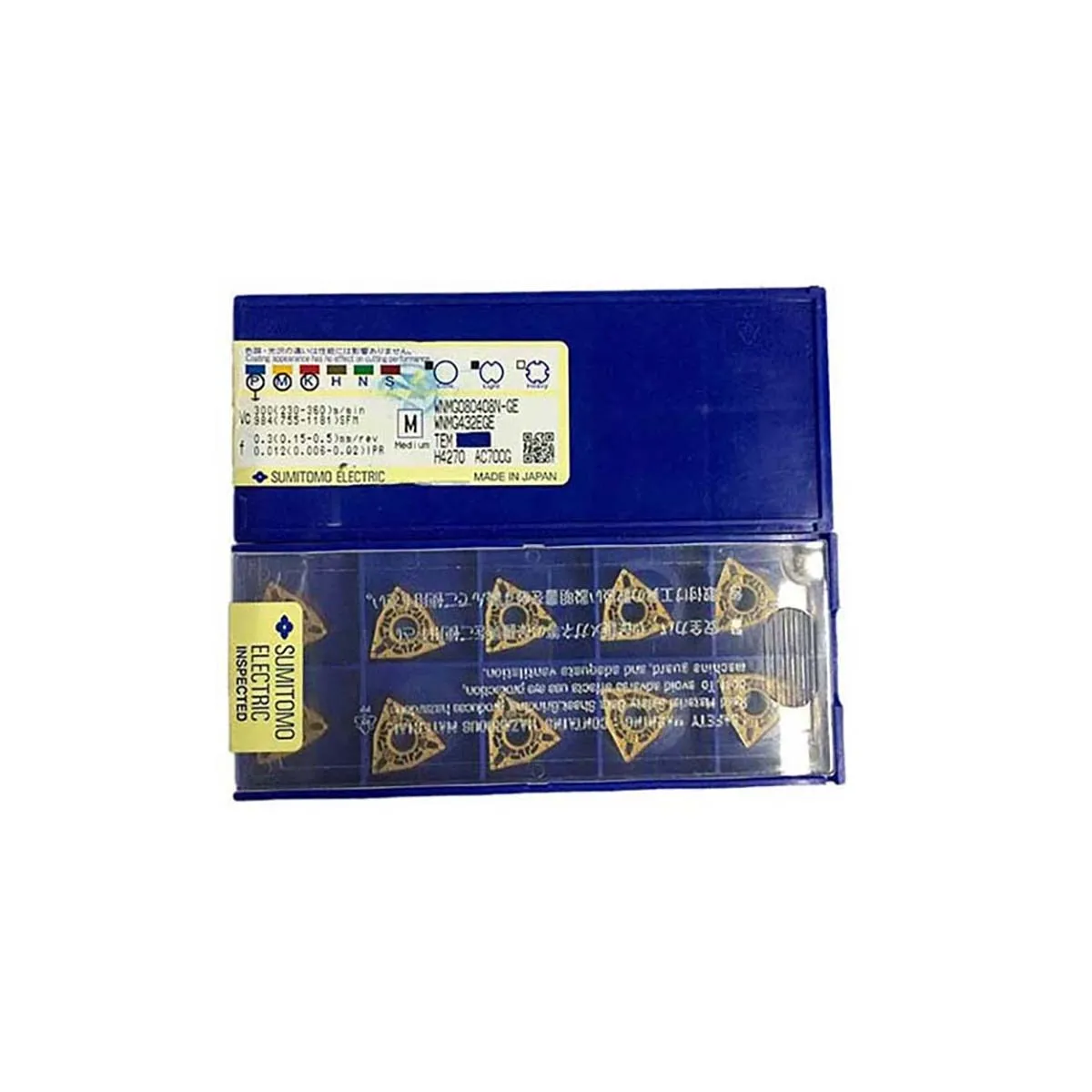 SUMITOMO 100% Original WNMG WNMG08 WNMG080408N GE AC830P WNMG080408N GU AC700G Medium Roughing Carbide Turning Inserts
SUMITOMO 100% Original WNMG WNMG08 WNMG080408N GE AC830P WNMG080408N GU AC700G Medium Roughing Carbide Turning Inserts