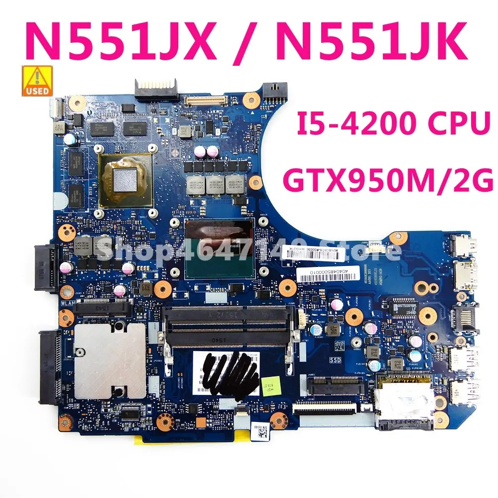 Материнская плата N551JX i5-4200HQ ЦП GTX950M/2G для ASUS G551JW G551JK N551J N551JW G551JX N551JK, протестированная Материнская плата ноутбука 100% ОК
Материнская плата N551JX i5-4200HQ ЦП GTX950M/2G для ASUS G551JW G551JK N551J N551JW G551JX N551JK, протестированная Материнская плата ноутбука 100% ОК