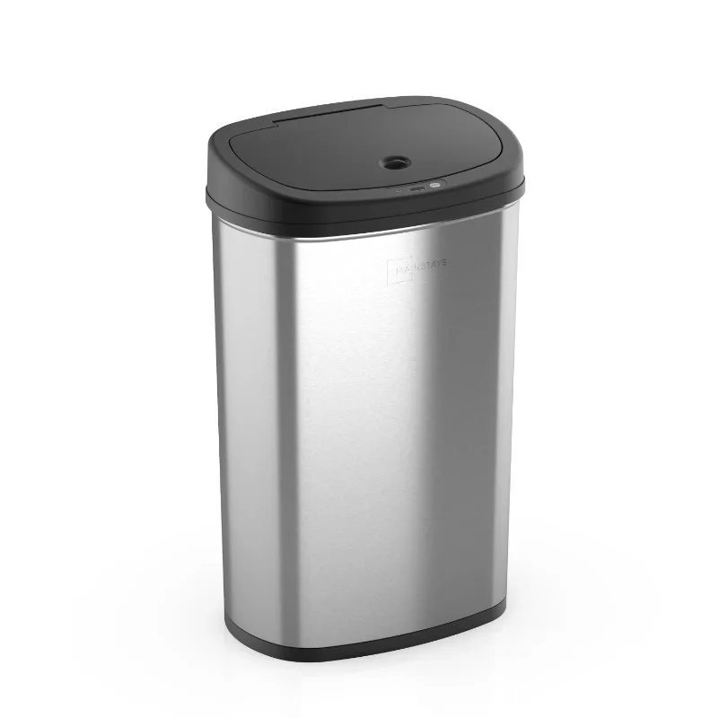 

Mainstays 13.2 Gallon Trash Can, Motion Sensor Kitchen Trash Can, Stainless Steel Kitchen Trash Bin