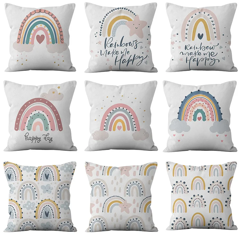 Cute Rainbow Custom Made Cushion Cover Bohemian Pillowcase Throw Pillow Customize Adult Children Personalized Name Birthday Gift
Cute Rainbow Custom Made Cushion Cover Bohemian Pillowcase Throw Pillow Customize Adult Children Personalized Name Birthday Gift