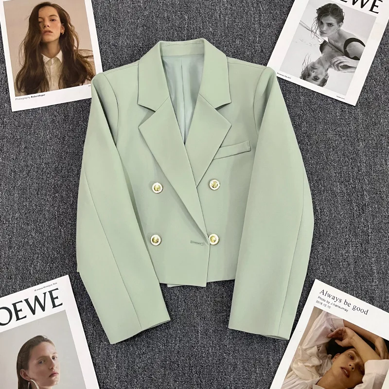 Short Emerald Green Women's Suit Jacket Spring and Autumn New Small Casual All-match Suit Traf Blazers for Womens Blazer Suits
Short Emerald Green Women's Suit Jacket Spring and Autumn New Small Casual All-match Suit Traf Blazers for Womens Blazer Suits