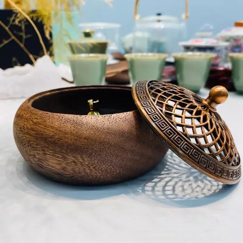 Walnut wood Ceramic Incense Burner Handicraft Incense Stick Holder Incense Coils Burner Censer Home Office Tea House Zen
Walnut wood Ceramic Incense Burner Handicraft Incense Stick Holder Incense Coils Burner Censer Home Office Tea House Zen