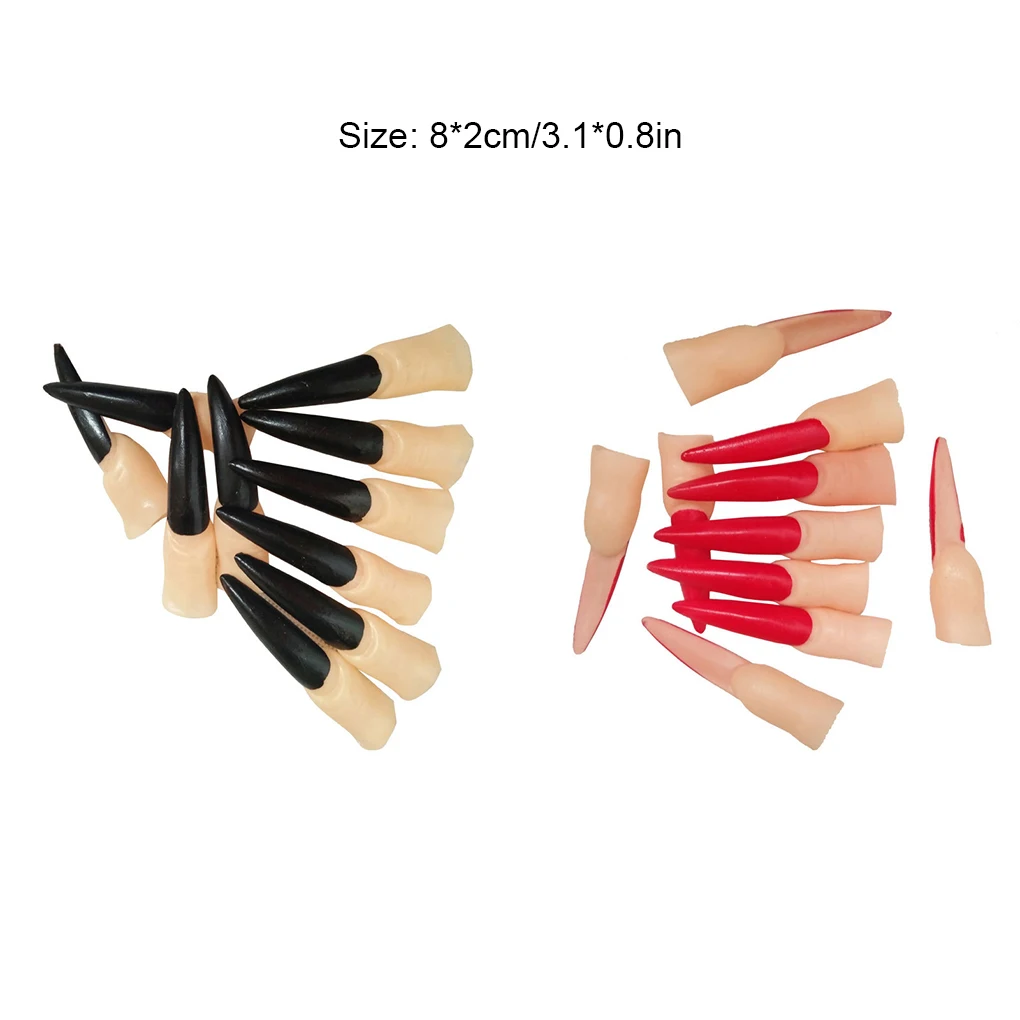 10pcs Rubber Ghosts Finger Nail - Easy To Wear And Remove Fake Nails For Hauntingly Beautiful Look red nail(8*2cm)
10pcs Rubber Ghosts Finger Nail - Easy To Wear And Remove Fake Nails For Hauntingly Beautiful Look red nail(8*2cm)