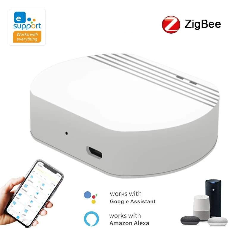 

EWelink App Smart Zigbee Wireless Gateway Hub Smart Home Automation Device Bridge Voice Control Works with Alexa Google