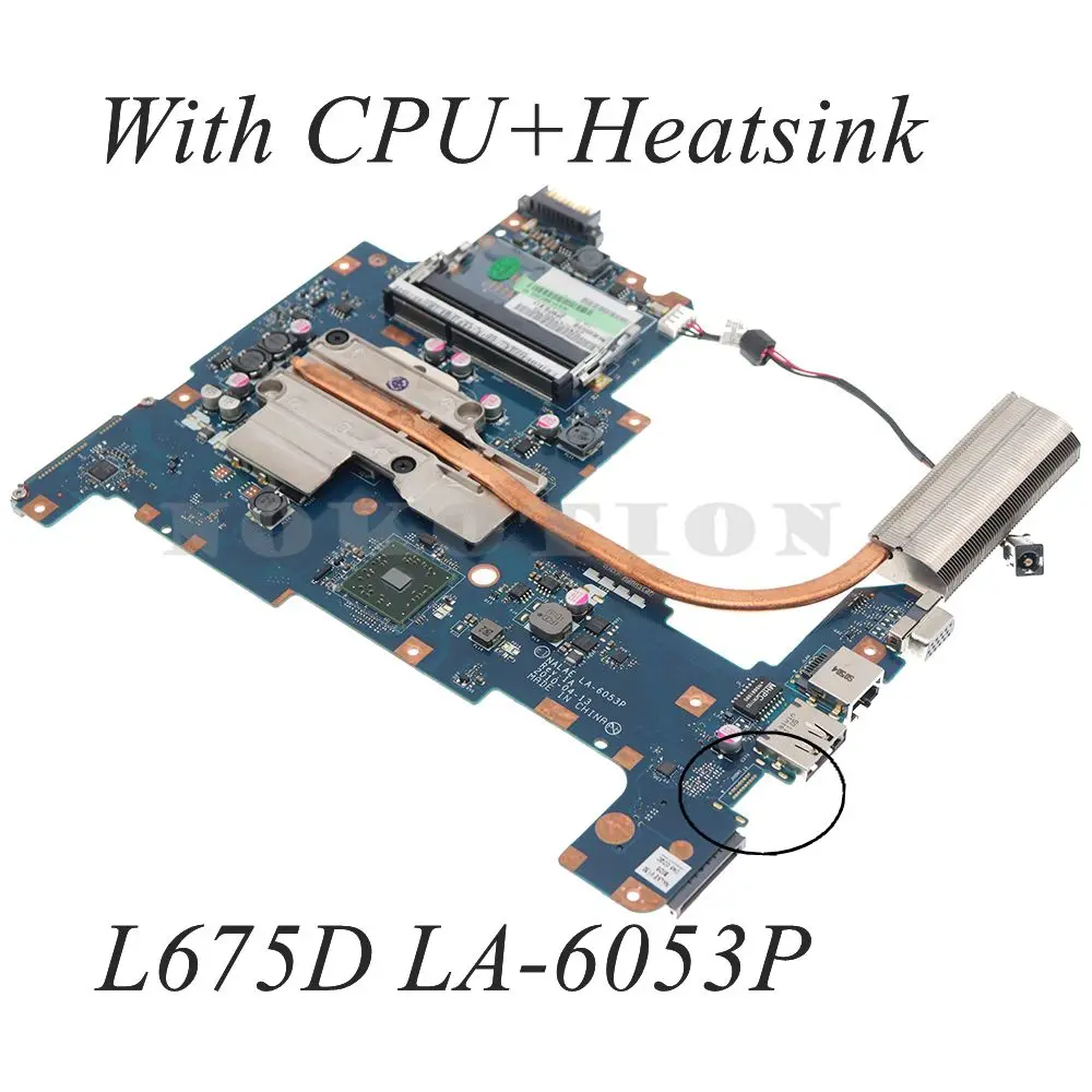 For TOSHIBA Satellite L670D L675D L675 Laptop Motherboard K000103970 K000103980 NALAE LA-6053P With CPU+Heatsink
For TOSHIBA Satellite L670D L675D L675 Laptop Motherboard K000103970 K000103980 NALAE LA-6053P With CPU+Heatsink