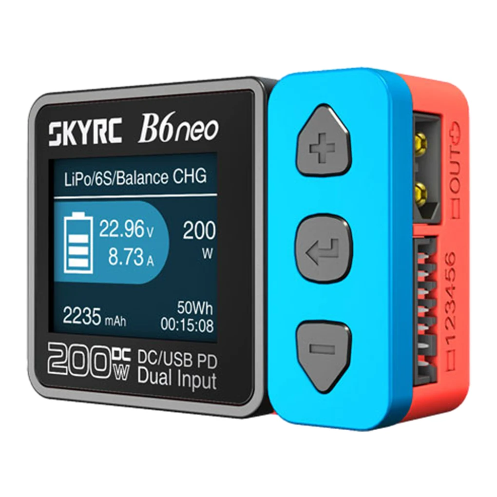 B6neo Smart Charger DC 200W PD 80W Battery Balance Charger For LiPo/LiFe/LiIon/LiHV/NiMH/NiCd/Pb Battery
B6neo Smart Charger DC 200W PD 80W Battery Balance Charger For LiPo/LiFe/LiIon/LiHV/NiMH/NiCd/Pb Battery