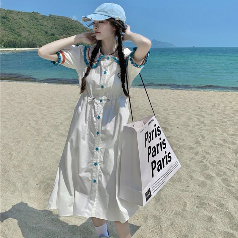 2023 New Dress Elastic Waist Contrast Doll Neck Bubble Sleeve Fashion Versatile Slim Free Shipping
2023 New Dress Elastic Waist Contrast Doll Neck Bubble Sleeve Fashion Versatile Slim Free Shipping