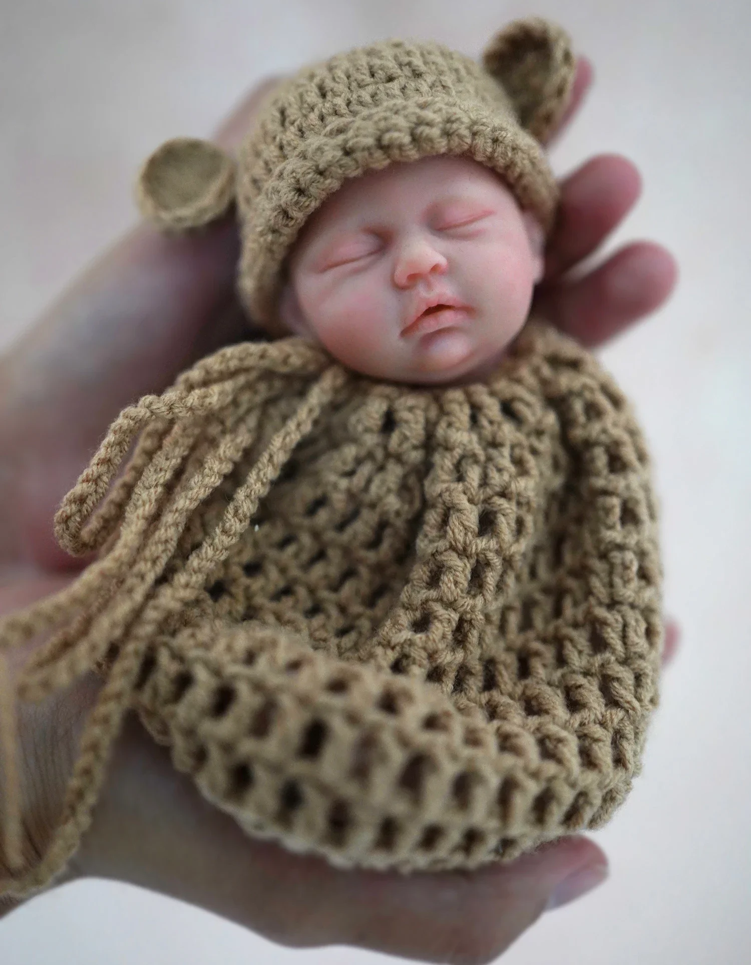 

7 Inch Micro Preemie Full Silicone Baby Doll Girl Sweet Dreams "Bella" Lifelike Mini Reborn Baby Doll Surprise Anti-Stress