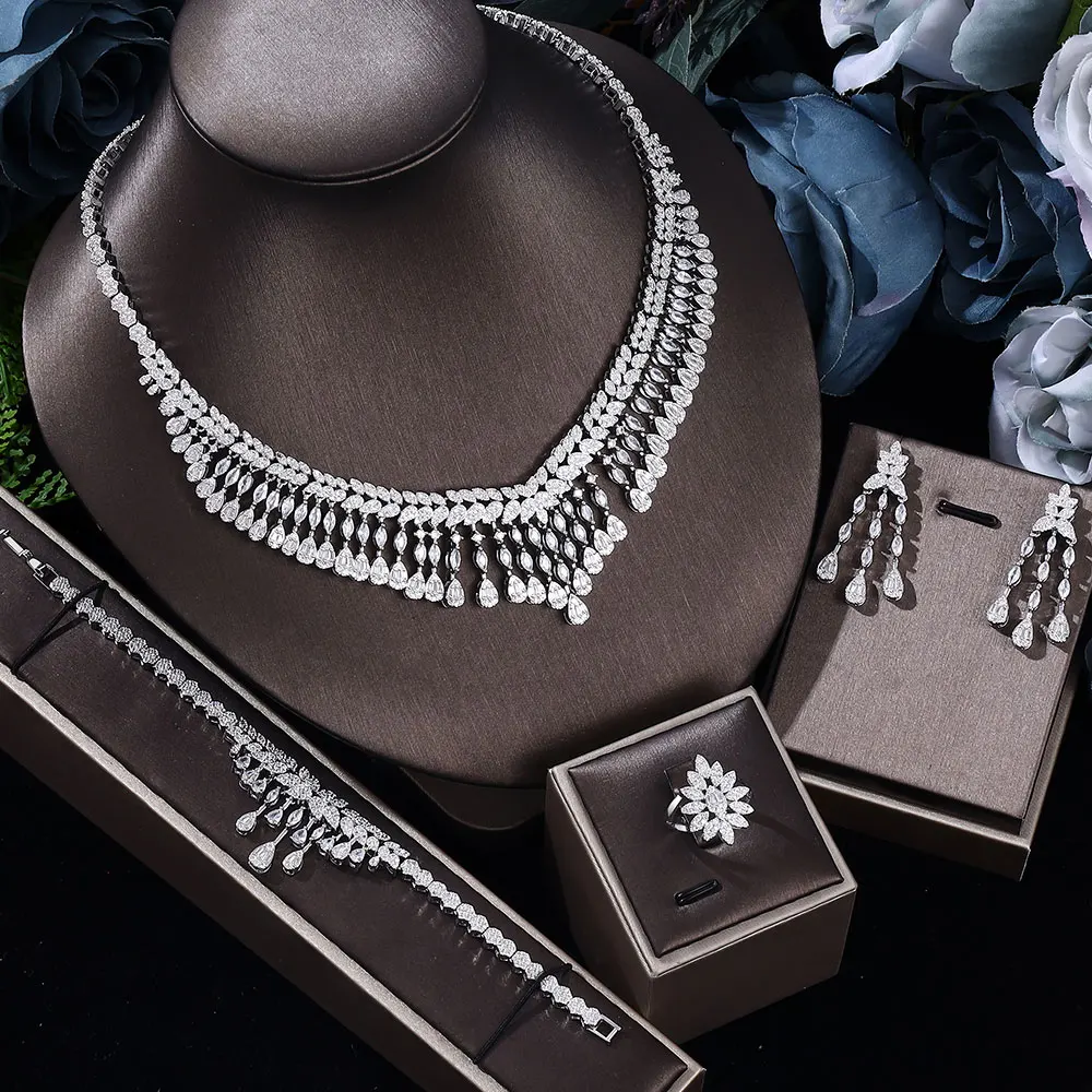2022 Fashion Top 4 Piece Deluxe Water Drop Indian Jewelry Set for Women's Wedding Party India Dubai Bride Jewelry Set
2022 Fashion Top 4 Piece Deluxe Water Drop Indian Jewelry Set for Women's Wedding Party India Dubai Bride Jewelry Set