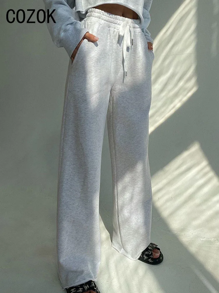 Cozok Y2K High Waist Gray Sweatpants Women Harajuku Wide Leg Jogging Pant Streetwear Casual Basic Baggy Straight Black Trousers
Cozok Y2K High Waist Gray Sweatpants Women Harajuku Wide Leg Jogging Pant Streetwear Casual Basic Baggy Straight Black Trousers