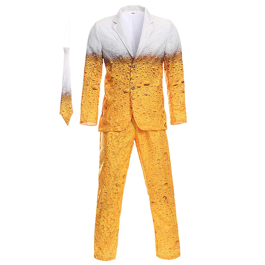 Oktoberfest Suit for Men, Funny Humour Beer Costume Set, Yellow Jacket Pants, Lapel Neckline, Casual Style, Slight Stretch
Oktoberfest Suit for Men, Funny Humour Beer Costume Set, Yellow Jacket Pants, Lapel Neckline, Casual Style, Slight Stretch