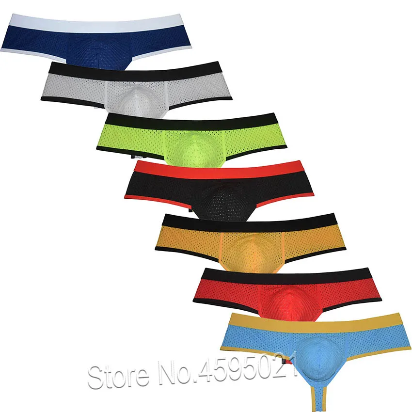 

Mens Ultra Cheeky Boxers Thong Male Simple Solid Color Underwear Breathable Brazilain Bikini Pants Underpant for Gentleman